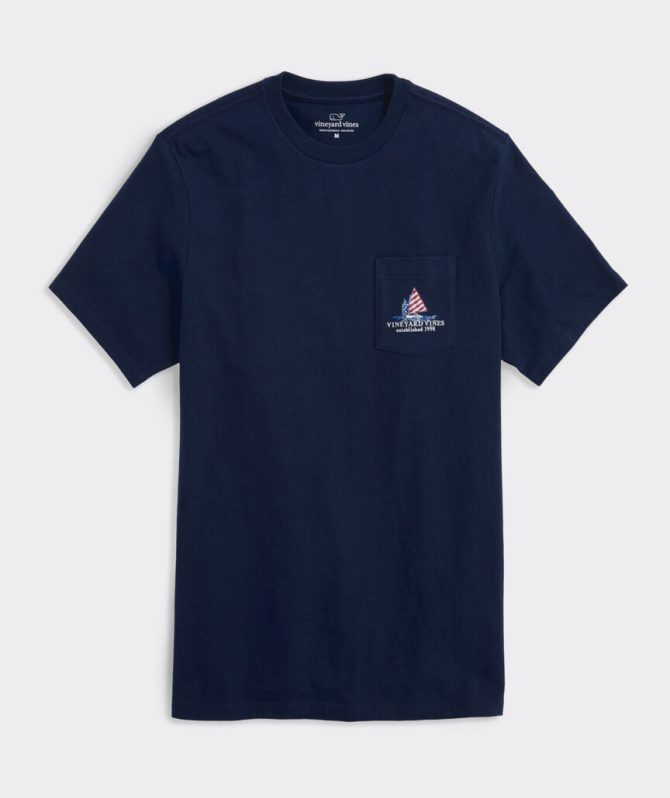 Americana Sails Short-Sleeve Pocket TeeAmericana Sails Short-Sleeve Pocket Tee - Image 3