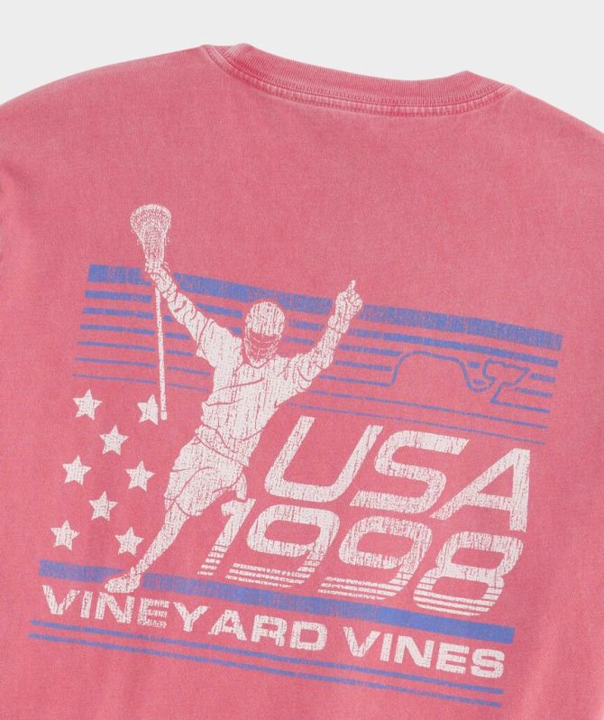 Drift Dye USA Lacrosse Short-Sleeve Pocket TeeDrift Dye USA Lacrosse Short-Sleeve Pocket Tee - Image 2