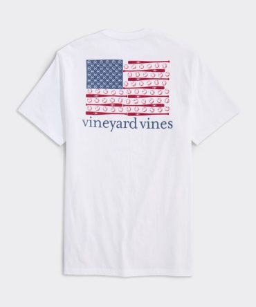 Baseball Flag Short-Sleeve Pocket TeeBaseball Flag Short-Sleeve Pocket Tee