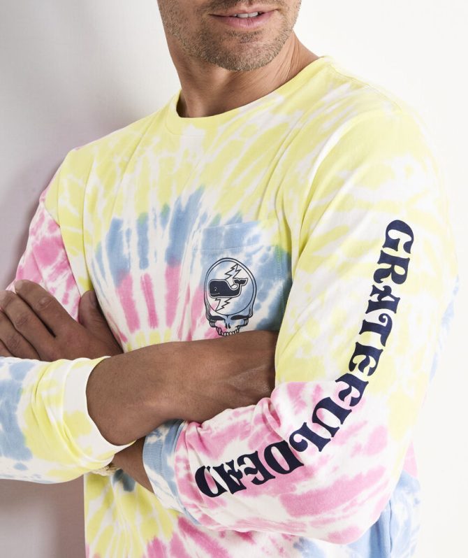 Grateful Dead x vineyard vines Stealie And Whale Tie-Dye Long-Sleeve Pocket TeeGrateful Dead x vineyard vines Stealie And Whale Tie-Dye Long-Sleeve Pocket Tee - Image 6