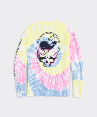 Grateful Dead x vineyard vines Stealie And Whale Tie-Dye Long-Sleeve Pocket TeeGrateful Dead x vineyard vines Stealie And Whale Tie-Dye Long-Sleeve Pocket Tee
