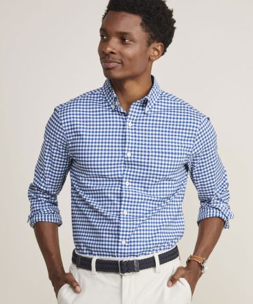 Skysail Gingham Performance Cotton ShirtSkysail Gingham Performance Cotton Shirt