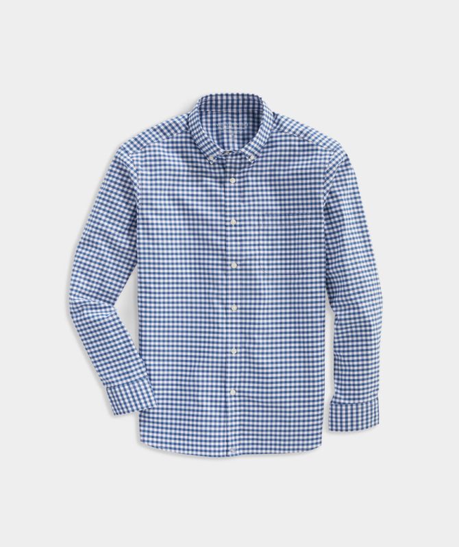 Skysail Gingham Performance Cotton ShirtSkysail Gingham Performance Cotton Shirt - Image 4