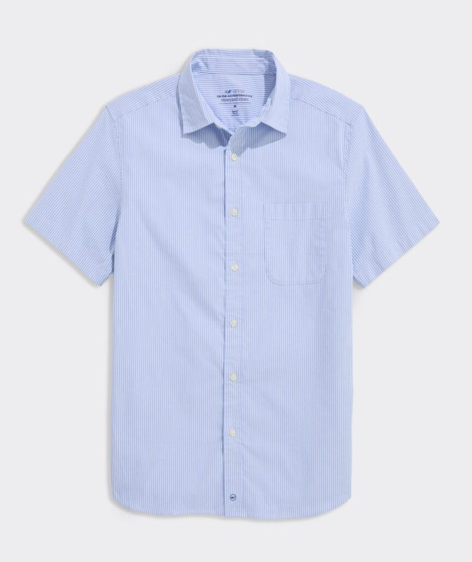 Tiburon Stripe Performance Cotton Short-Sleeve ShirtTiburon Stripe Performance Cotton Short-Sleeve Shirt - Image 6