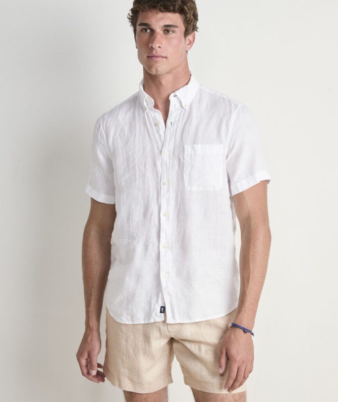 Surfside Solid Linen Short Sleeve ShirtSurfside Solid Linen Short Sleeve Shirt