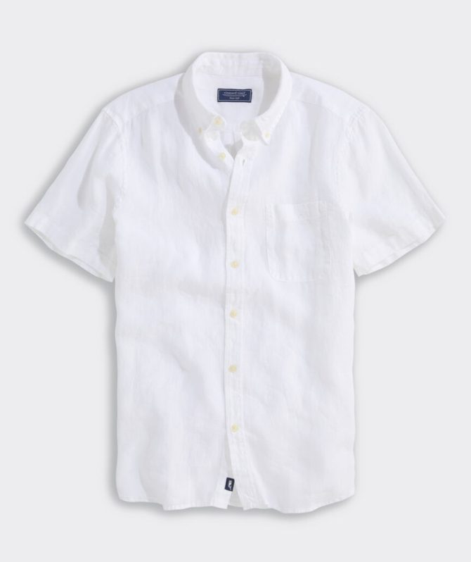 Surfside Solid Linen Short Sleeve ShirtSurfside Solid Linen Short Sleeve Shirt - Image 4