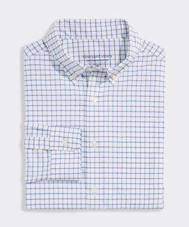 Moorings Tattersall Performance Cotton ShirtMoorings Tattersall Performance Cotton Shirt