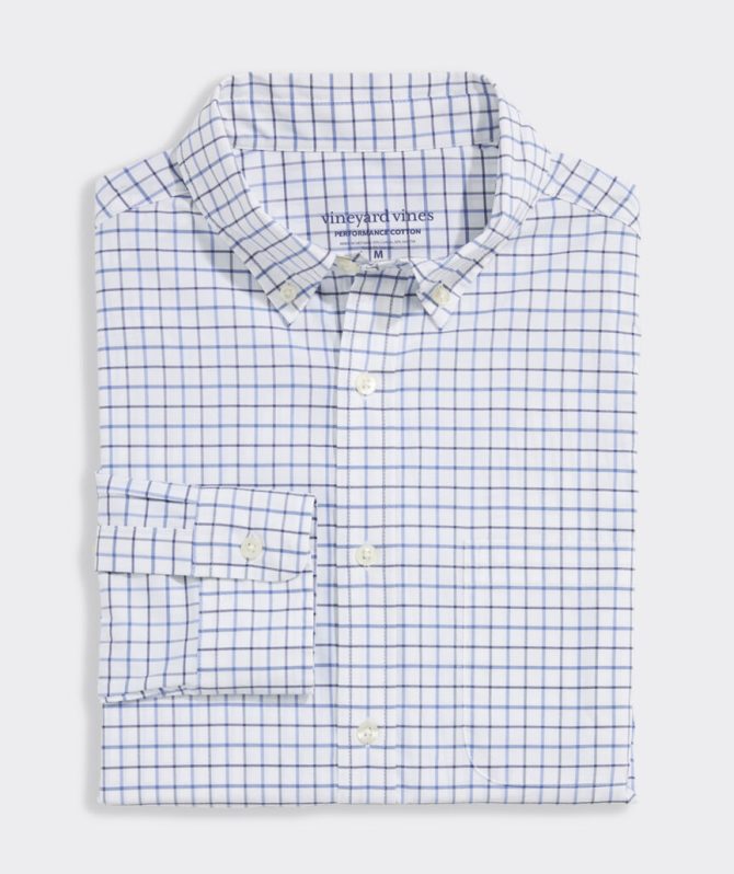 Moorings Tattersall Performance Cotton ShirtMoorings Tattersall Performance Cotton Shirt