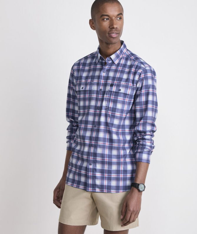 Markoe Plaid Performance Harbor ShirtMarkoe Plaid Performance Harbor Shirt