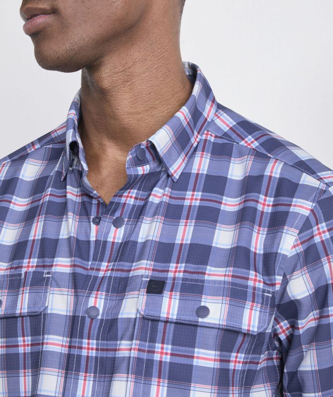 Markoe Plaid Performance Harbor ShirtMarkoe Plaid Performance Harbor Shirt - Image 5