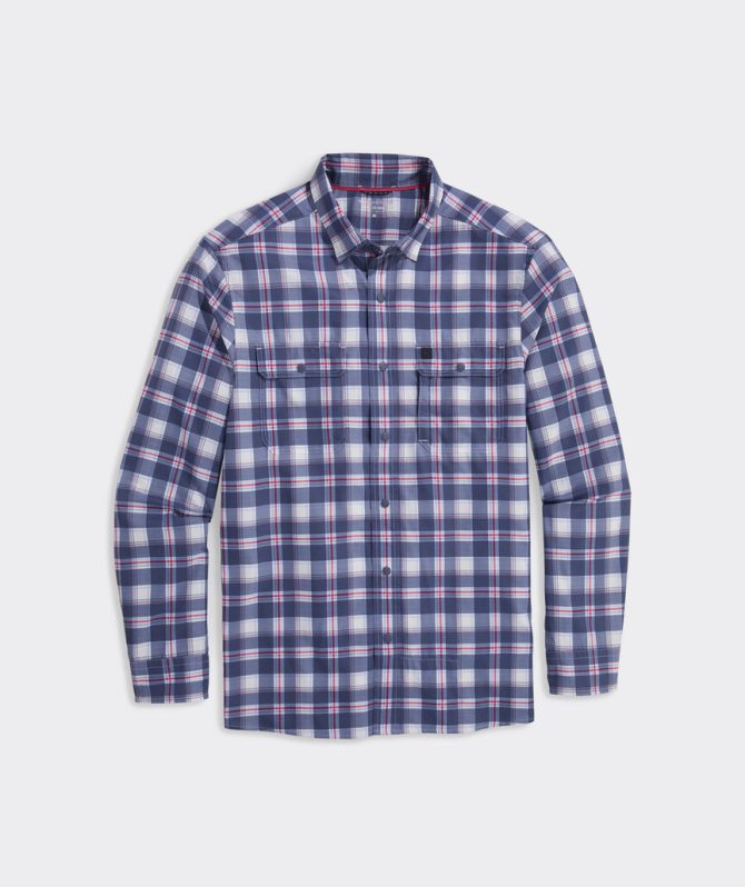 Markoe Plaid Performance Harbor ShirtMarkoe Plaid Performance Harbor Shirt - Image 6