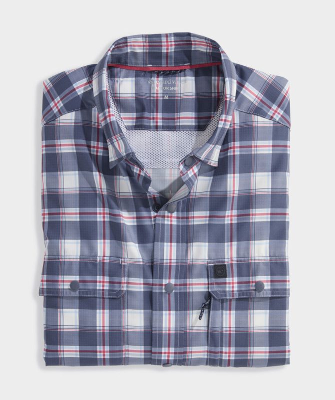 Markoe Plaid Performance Harbor ShirtMarkoe Plaid Performance Harbor Shirt - Image 4