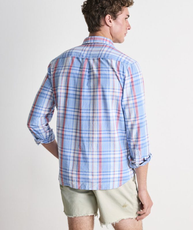 Rockland Plaid Cotton Madras ShirtRockland Plaid Cotton Madras Shirt - Image 7