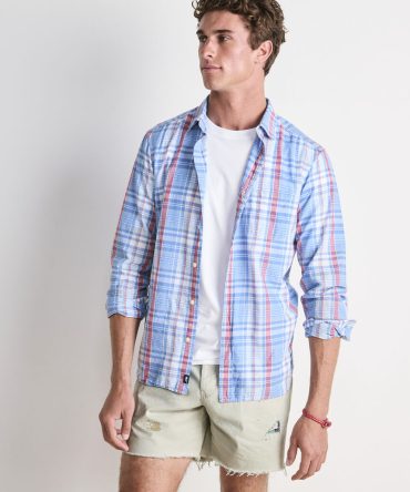Rockland Plaid Cotton Madras ShirtRockland Plaid Cotton Madras Shirt