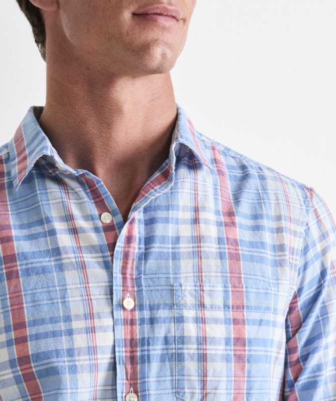 Rockland Plaid Cotton Madras ShirtRockland Plaid Cotton Madras Shirt - Image 5