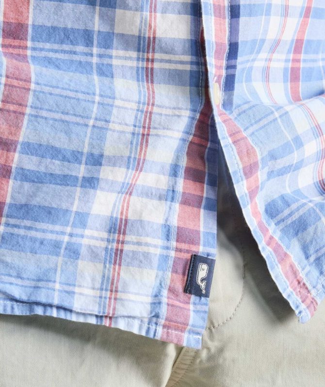 Rockland Plaid Cotton Madras ShirtRockland Plaid Cotton Madras Shirt - Image 6