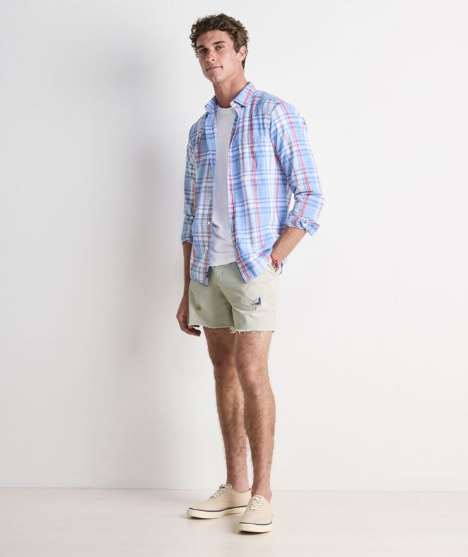Rockland Plaid Cotton Madras ShirtRockland Plaid Cotton Madras Shirt - Image 3