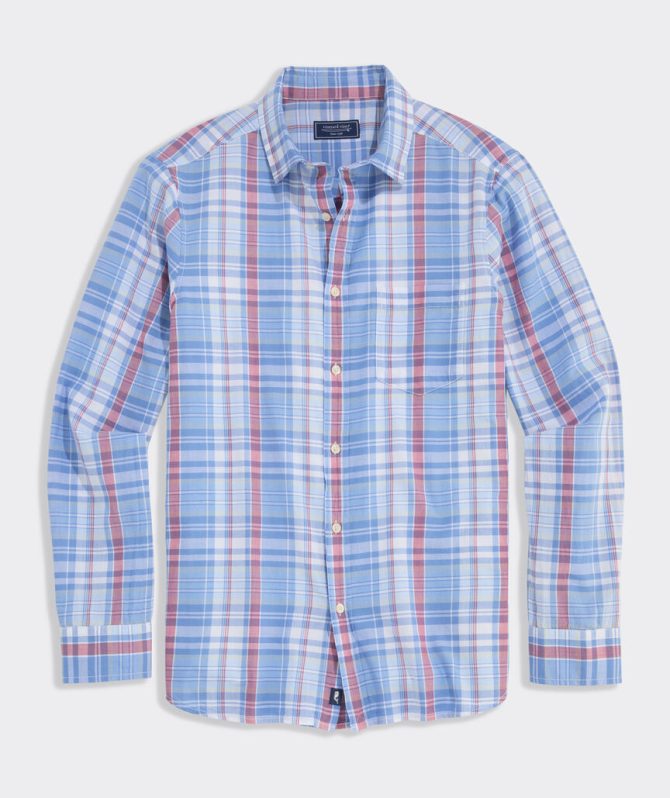 Rockland Plaid Cotton Madras ShirtRockland Plaid Cotton Madras Shirt - Image 4