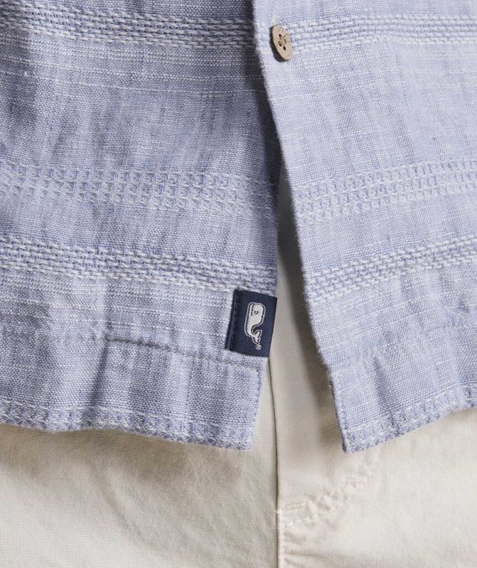 Havana Stripe Linen Short-Sleeve Cabana ShirtHavana Stripe Linen Short-Sleeve Cabana Shirt - Image 7