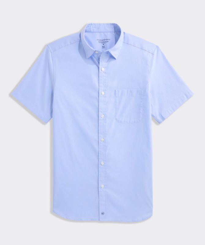 Breakwater Solid Performance Cotton Short-Sleeve ShirtBreakwater Solid Performance Cotton Short-Sleeve Shirt