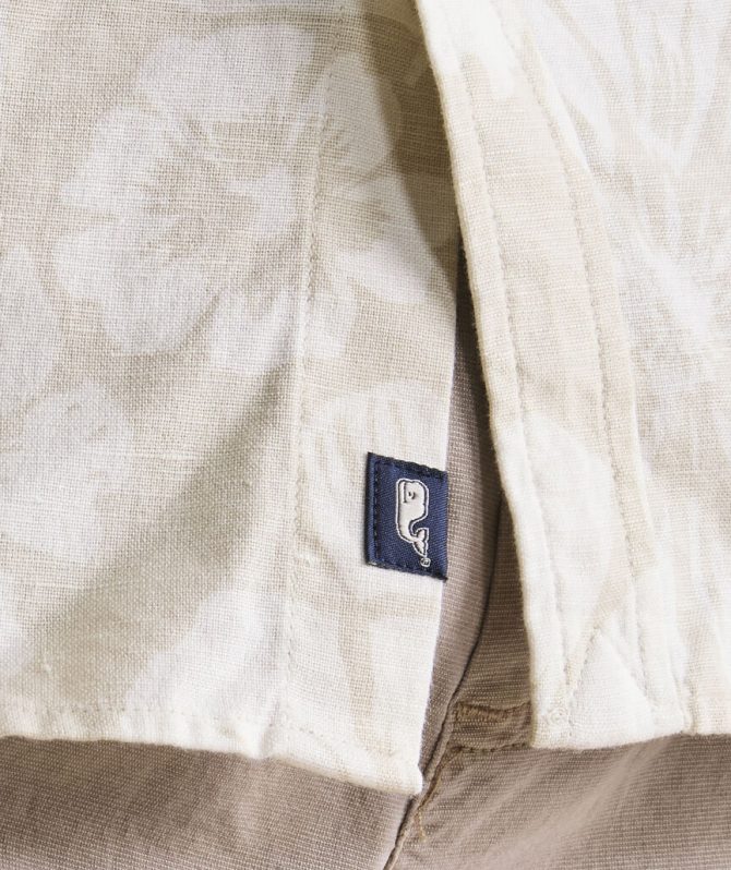 Floral Cotton Linen Short-Sleeve ShirtFloral Cotton Linen Short-Sleeve Shirt - Image 7