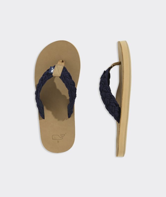 Braided Rope Leather Flip FlopsBraided Rope Leather Flip Flops