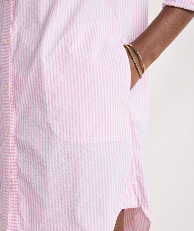 Harbor Seersucker Shirt Cover-UpHarbor Seersucker Shirt Cover-Up - Image 6