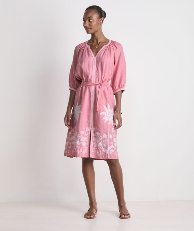 Linen Midi Cover-Up DressLinen Midi Cover-Up Dress - Image 3