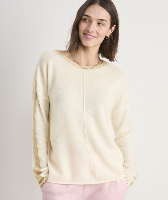 Seaspun Cashmere Colorblock Crewneck SweaterSeaspun Cashmere Colorblock Crewneck Sweater