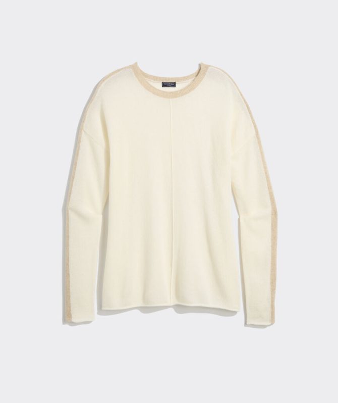 Seaspun Cashmere Colorblock Crewneck SweaterSeaspun Cashmere Colorblock Crewneck Sweater - Image 2