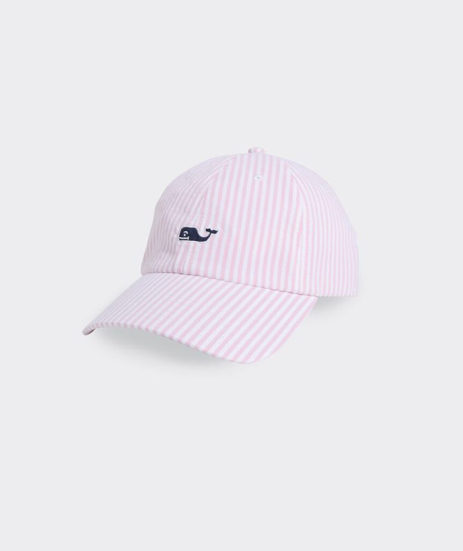 Womens Harbor Seersucker Baseball HatWomens Harbor Seersucker Baseball Hat