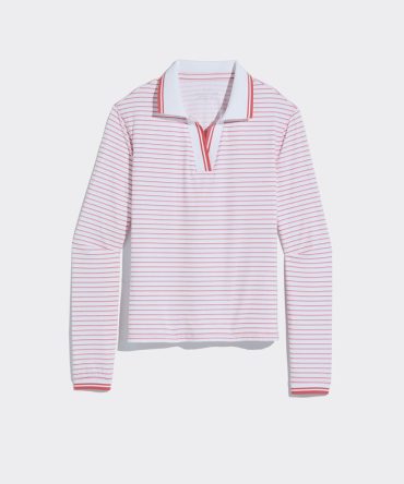 Performance Cropped Long-Sleeve PoloPerformance Cropped Long-Sleeve Polo