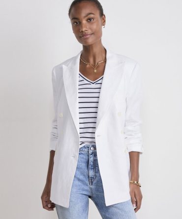 Double-Breasted Linen JacketDouble-Breasted Linen Jacket