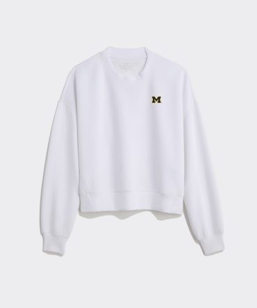 Women's University Of Michigan Scuba Cropped Crewneck SweatshirtWomen's University Of Michigan Scuba Cropped Crewneck Sweatshirt