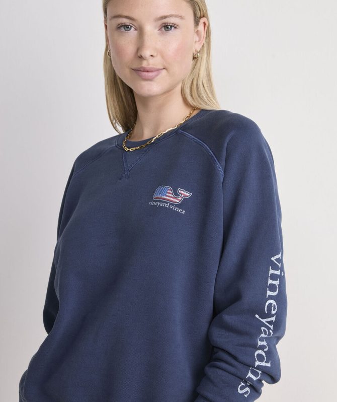 Americana Whale Surf Terry SweatshirtAmericana Whale Surf Terry Sweatshirt - Image 4