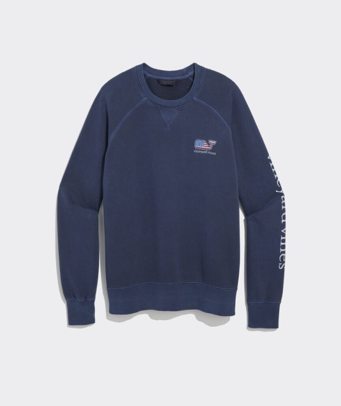 Americana Whale Surf Terry SweatshirtAmericana Whale Surf Terry Sweatshirt - Image 2