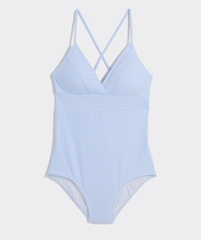 Sconset Seersucker One-PieceSconset Seersucker One-Piece - Image 2