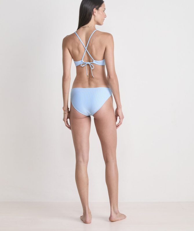 Seacrest Seersucker Low-Rise Bikini BottomSeacrest Seersucker Low-Rise Bikini Bottom - Image 3
