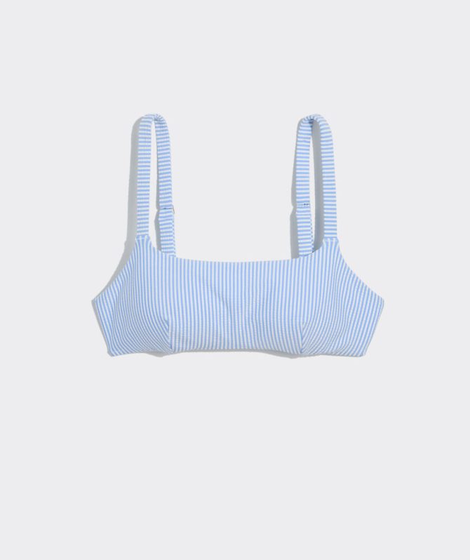 Southampton Seersucker Square Neck Bikini TopSouthampton Seersucker Square Neck Bikini Top - Image 2