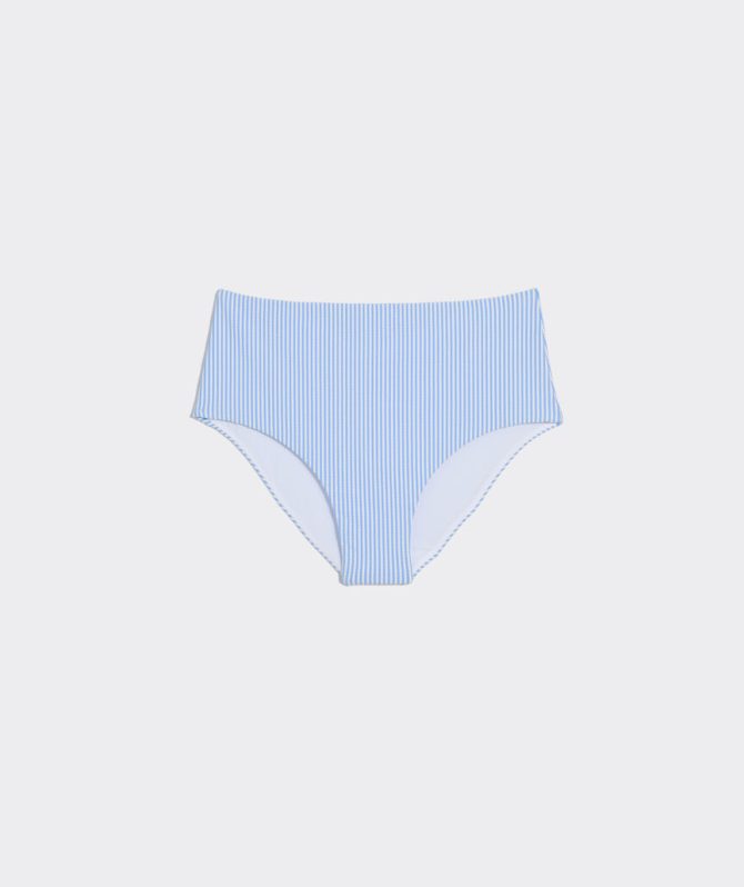 Orleans Seersucker High-Rise Bikini BottomOrleans Seersucker High-Rise Bikini Bottom