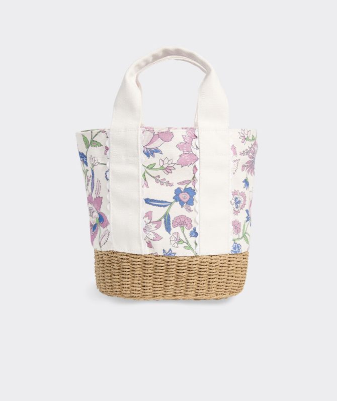 Wicker Base Bucket BagWicker Base Bucket Bag