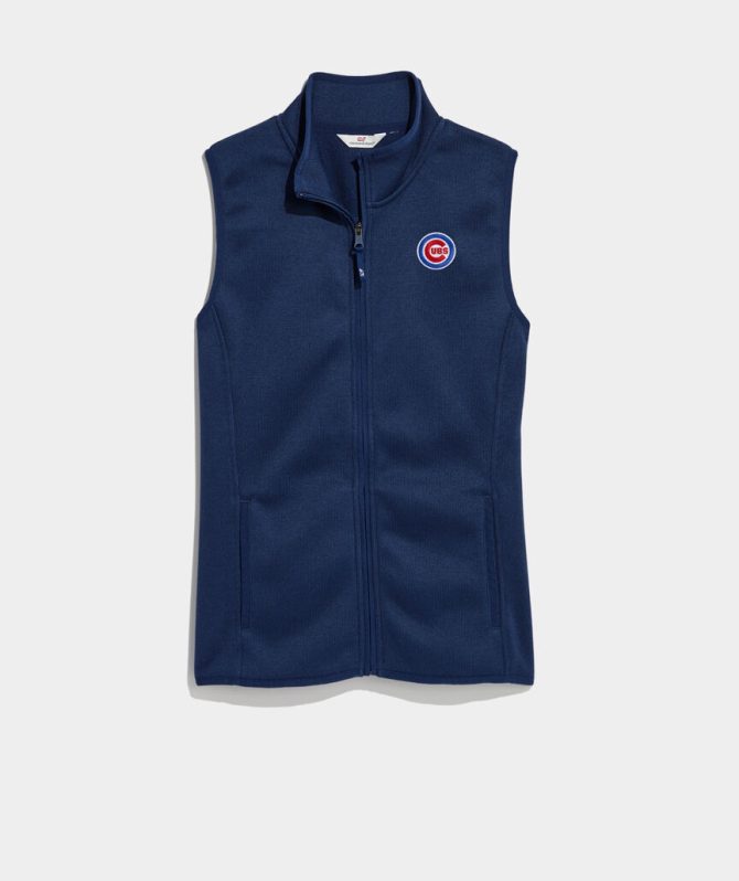 Women's Chicago Cubs Mountain Sweater Fleece VestWomen's Chicago Cubs Mountain Sweater Fleece Vest - Image 2