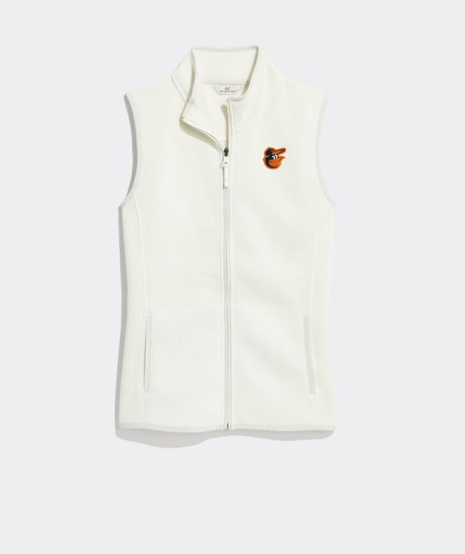 Women's Baltimore Orioles Mountain Sweater Fleece VestWomen's Baltimore Orioles Mountain Sweater Fleece Vest - Image 2