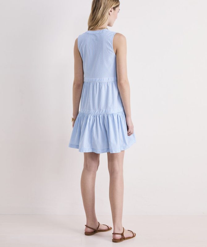 Harbor Seersucker Tiered DressHarbor Seersucker Tiered Dress - Image 5