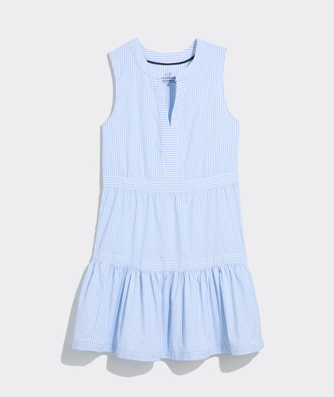 Harbor Seersucker Tiered DressHarbor Seersucker Tiered Dress - Image 2