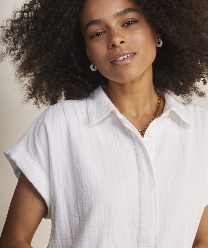 Margo Double Gauze ShirtdressMargo Double Gauze Shirtdress - Image 4