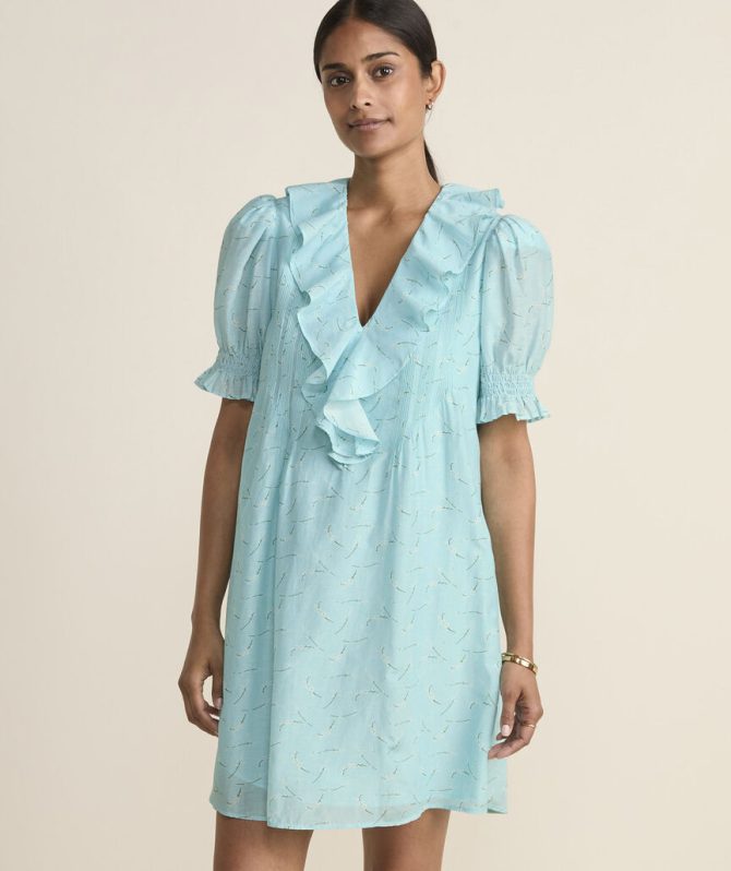 Pintuck Ruffle-Neck DressPintuck Ruffle-Neck Dress - Image 2