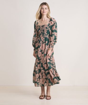 Tiered Smocked Long Sleeve DressTiered Smocked Long Sleeve Dress