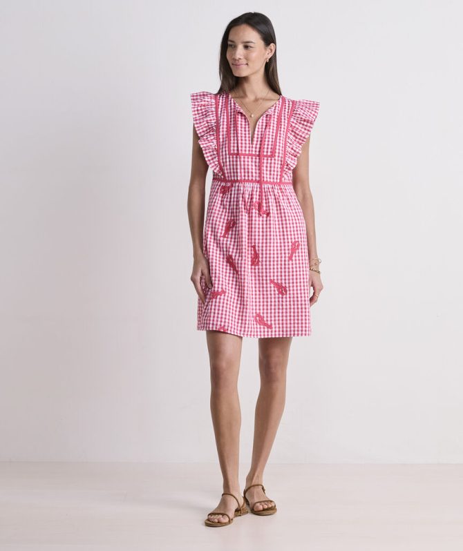 Ainsley Lobster Embroidered DressAinsley Lobster Embroidered Dress