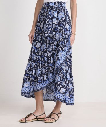 Blue Katama Tile Maxi SkirtBlue Katama Tile Maxi Skirt